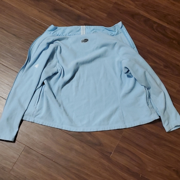 Adidas Climaproof Warm Sky Blue Fleece Jacket - Picture 5 of 7